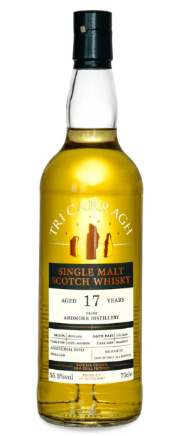 Tri Carragh Ardmore 17 Year Old Refill Bourbon Barrel Single Malt Scotch Whisky | 700ML at CaskCartel.com