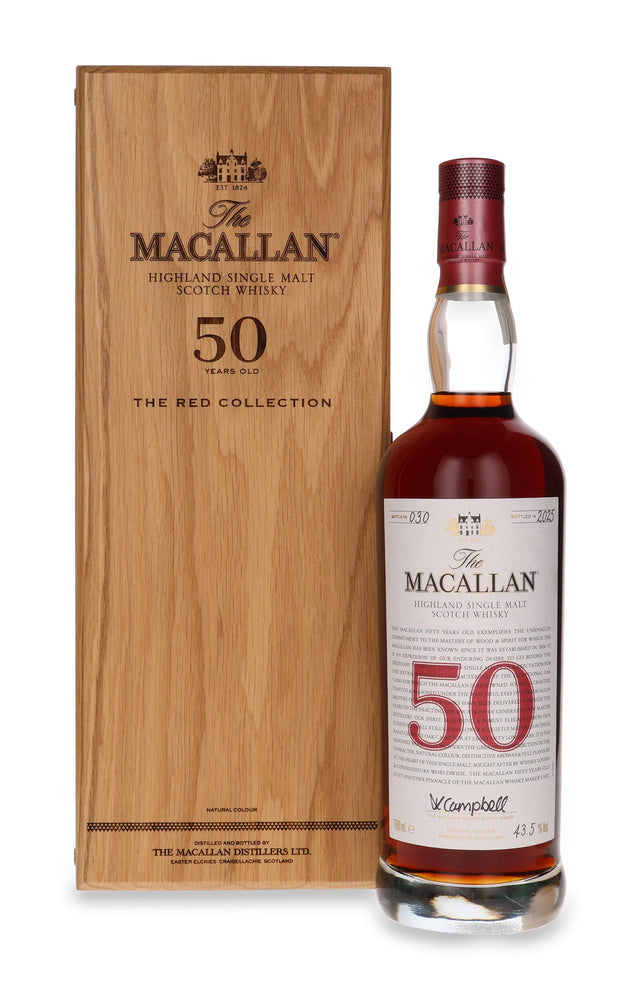 Macallan 50 Year Old The Red Collection (Bottled 2025) Bottle #030 Single Malt Scotch Whisky | 700ML at CaskCartel.com