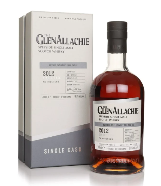 GlenAllachie 11 Year Old 2012 Cask #3033 PX Hogshead Single Cask UK Exclusive Single Malt Scotch Whisky | 700ML at CaskCartel.com