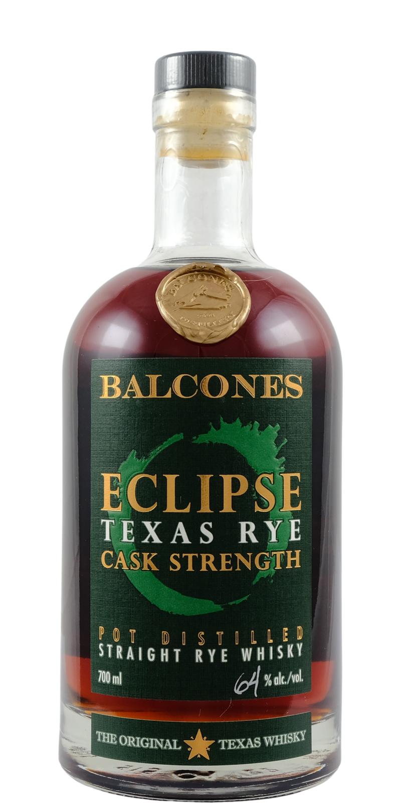 Balcones Eclipse Cask Strength Texas Straight Rye Whisky at CaskCartel.com