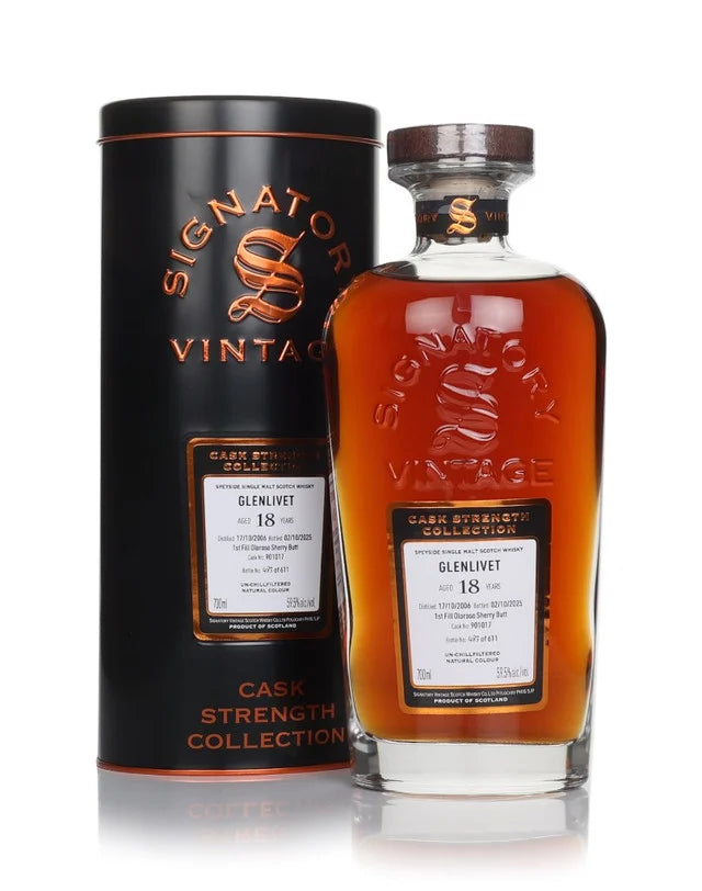 Glenlivet 18 Year Old 2006 Cask #901017 - Cask Strength Collection (Signatory) Single Malt Scotch Whisky | 700ML at CaskCartel.com