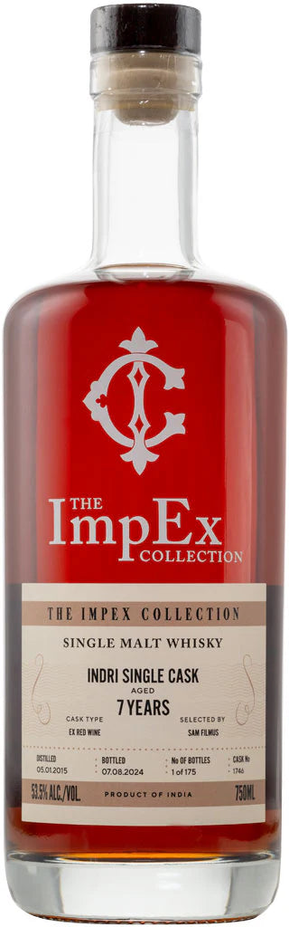 The ImpEx Collection Indri Single Cask 7 Year Old Single Malt Whisky at CaskCartel.com