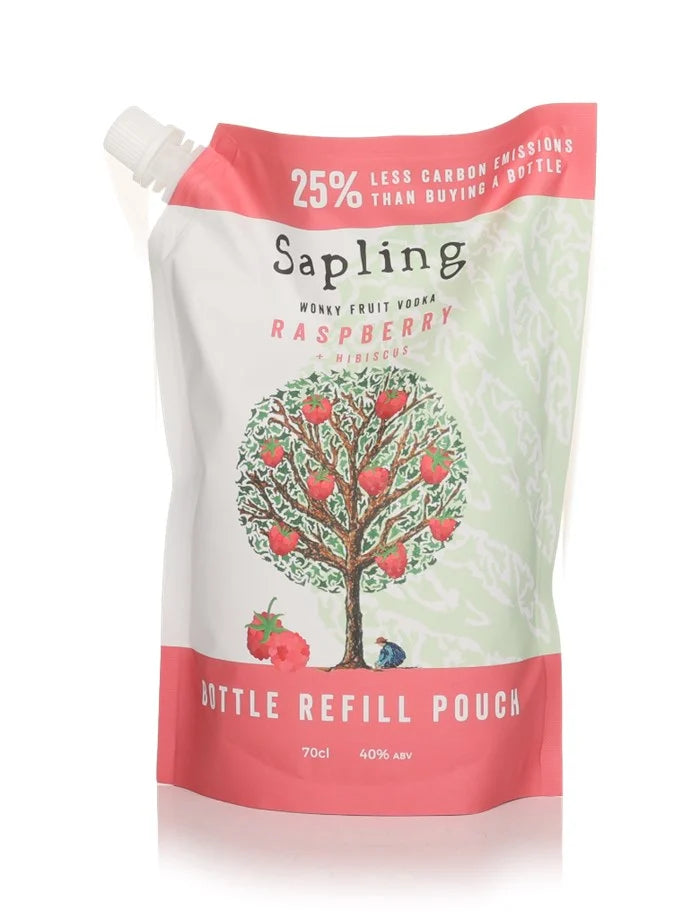 Sapling Climate Positive Raspberry & Hibiscus Vodka Pouch Refill | 700ML at CaskCartel.com