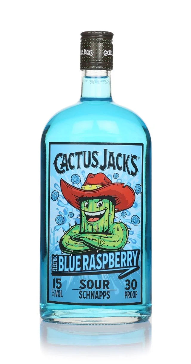 Cactus Jack's Electric Blue Raspberry Schnapps | 700ML at CaskCartel.com