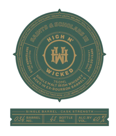 High N’ Wicked Saints & Scholars III Single Malt Irish Whisky