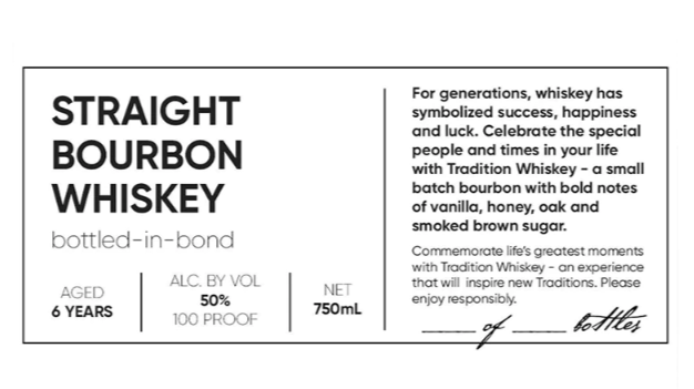 Cat’s Eye Tradition 6 Year Old Bottled in Bond Straight Bourbon Whisky