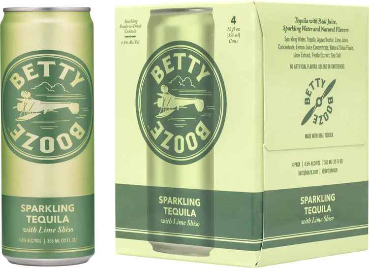 Betty Booze Sparkling Tequila With Lime Shiso | (4)*355ML at CaskCartel.com