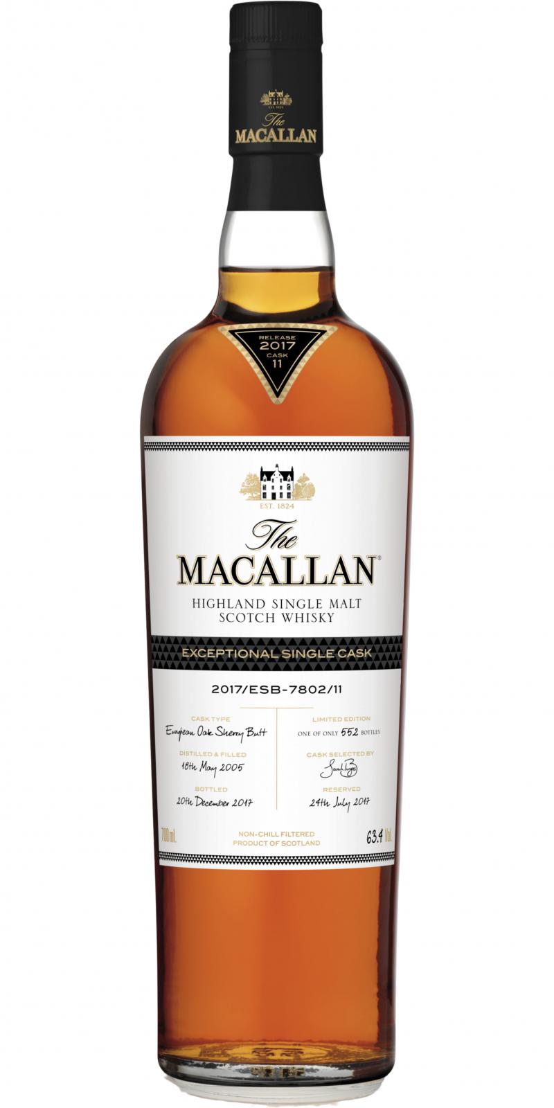 Macallan Exceptional Single Cask 2017/ESB - 7802/11 Single Malt Scotch Whisky at CaskCartel.com