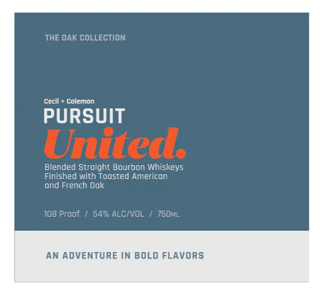 Cecil + Coleman Pursuit Finished With Toasted American & French Oak United Blended Straight Bourbon Whiskies at CaskCartel.com 2