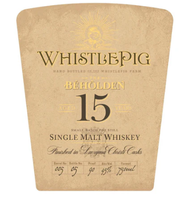WhistlePig The Beholden 15 Year Old Finished In Lacryna Christi Casks Single Malt Whiskey at CaskCartel.com