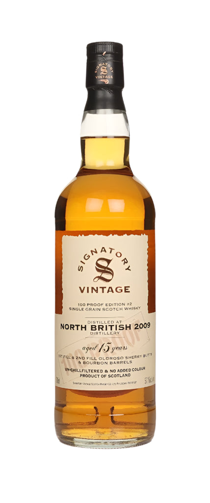 North British 15 Year Old 2009 - 100 Proof Grain Edition #2 (Signatory) Single Grain Scotch Whisky | 700ML at CaskCartel.com
