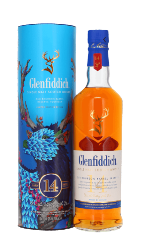 Glenfiddich 14 Year Old Bourbon Barrel Reserve Limited Edition Festive Design Single Malt Scotch Whisky | 700ML at CaskCartel.com