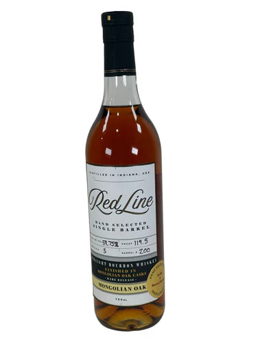 Red Line Mongolian Oak Casks Finished Single Barrel Straight Bourbon Whiskey at CaskCartel.com