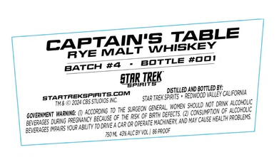 Star Trek Spirits Captain’s Table Batch #4 Rye Malt Whiskey at CaskCartel.com