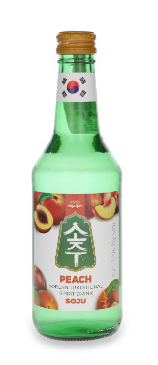 Jjan Peach Soju | 350ML at CaskCartel.com