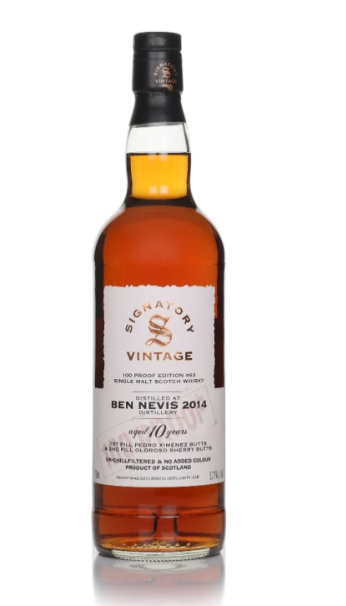 Ben Nevis 10 Year Old 2014 100 Proof Edition #63 Signatory Single Malt Scotch Whisky | 700ML at CaskCartel.com