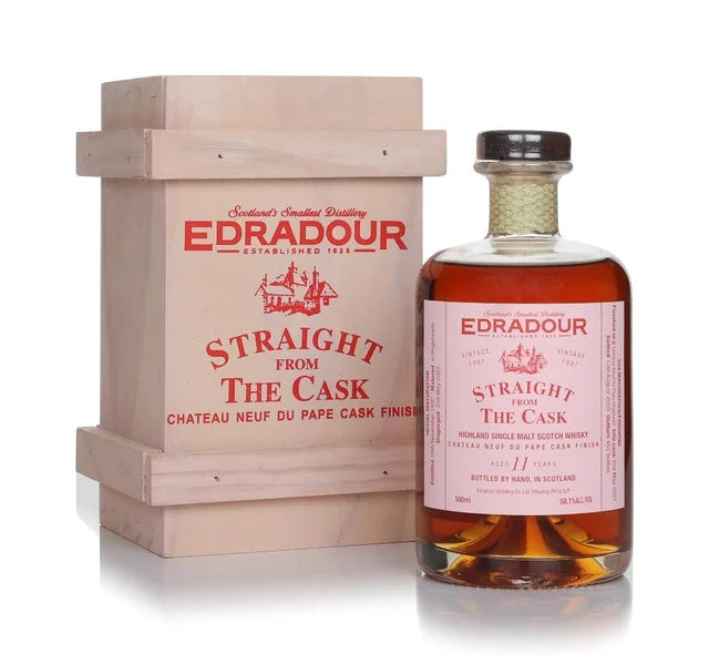 Edradour 11 Year Old 1997 Châteauneuf-du-Pape Cask Finish - Straight From the Cask (58.1%) Single Malt Scotch Whisky | 500ML at CaskCartel.com