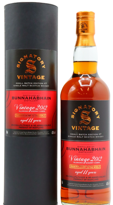 Bunnahabhain 11 Year Old 2012 Signatory Small Batch #7 Single Malt Scotch Whisky | 700ML at CaskCartel.com