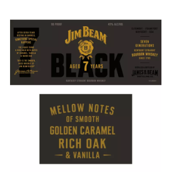 Jim Beam Black 7 Year Old Kentucky Straight Bourbon Whisky at CaskCartel.com
