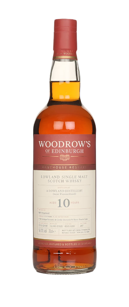 Lowland (Pencaitland) 10 Year Old - Woodrow's of Edinburgh Single Malt Scotch Whisky | 700ML at CaskCartel.com