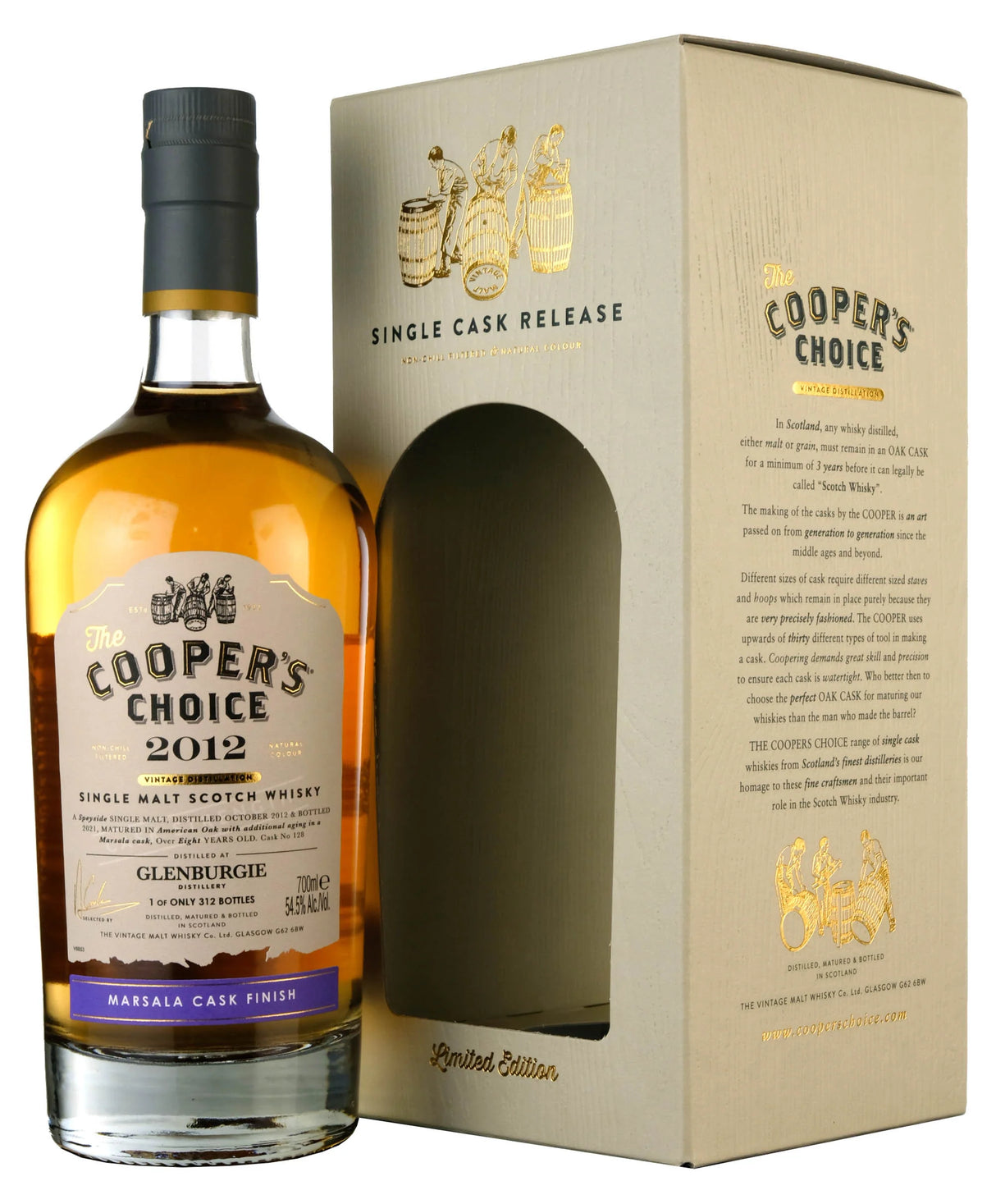 Glenburgie 2012 VM The Cooper's Choice 8 Year Old 2021 Release (Cask #128) Single Malt Scotch Whisky | 700ML at CaskCartel.com