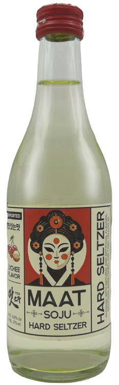 Maat Hard Seltzer Lychee Flavor Soju | 375ML at CaskCartel.com