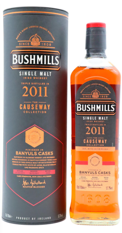 Bushmills Causeway Collection - Banyuls Wine Cask Finish 8 Year Old 2011 Vintage Single Malt Irish Whiskey | 700ML at CaskCartel.com