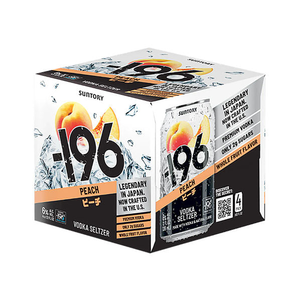 Suntory 196 Peach Cocktail | 4x355ML at CaskCartel.com
