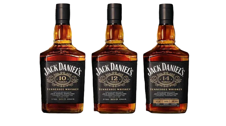 Jack Daniels | 10, 12, & 14 Year Old | Tennessee Whiskey | (3) Bottle Bundle at CaskCartel.com