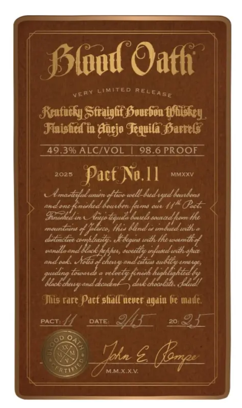 Blood Oath Pact #11 Bourbon Whiskey at CaskCartel.com