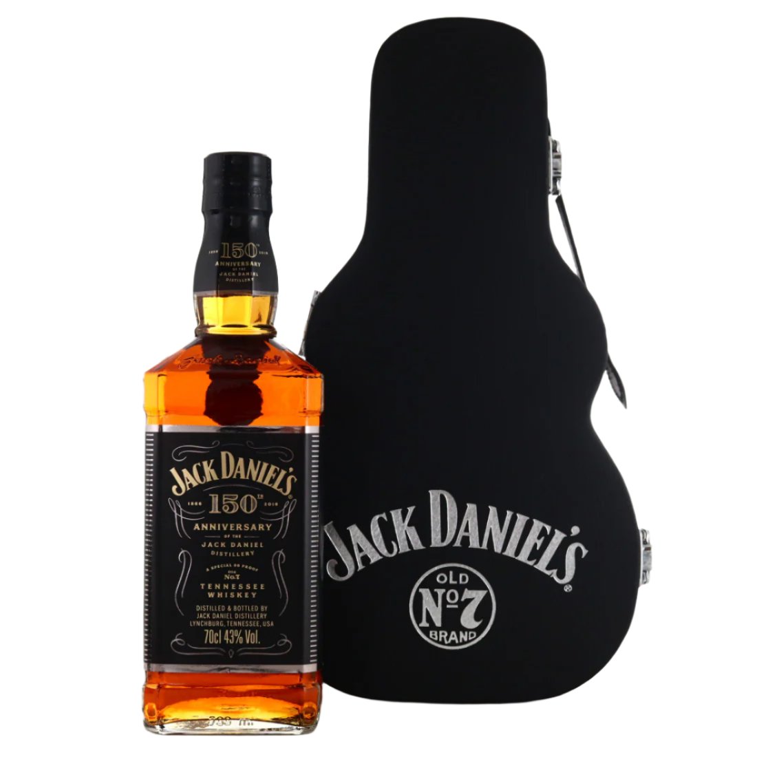 Jack Daniel's Old No.7 150th Anniversary Guitar Case Whiskey | 700ML at CaskCartel.com