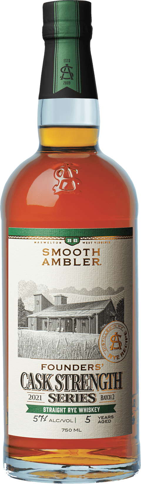 Smooth Ambler Founders Cask Strength 5 Year Batch 2 Straight Rye Whiskey at CaskCartel.com
