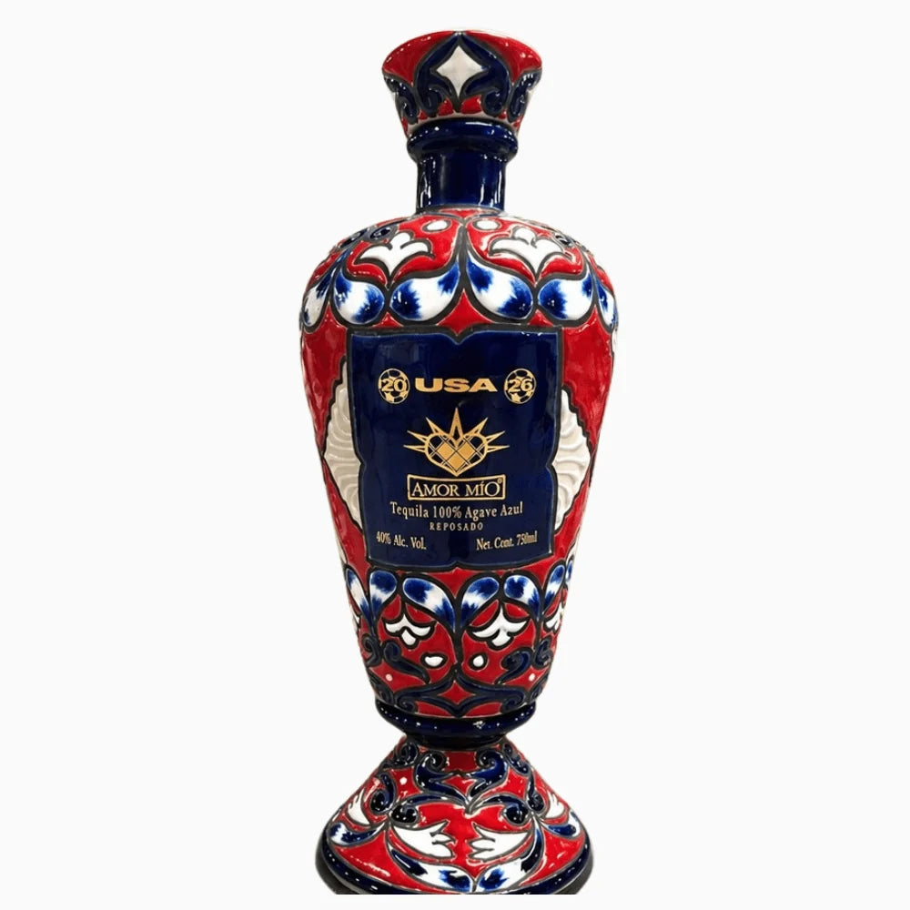 Amor Mio Ceramic FIFA World Cup USA Edition Reposado Tequila at CaskCartel.com
