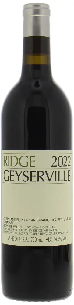 2022 | Ridge Vineyards | Geyserville at CaskCartel.com