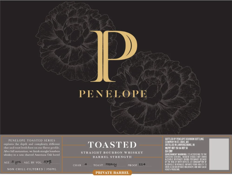 Penelope Toasted Series Heavy Toast Private Barrel Bourbon Whiskey at CaskCartel.com