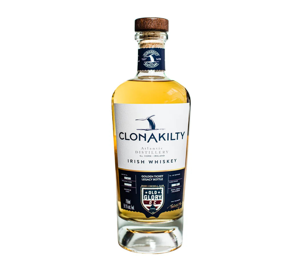 Clonakilty Atlantic Distillery Old Glory DC 'Golden Ticket Legacy Bottle' Irish Whiskey at CaskCartel.com