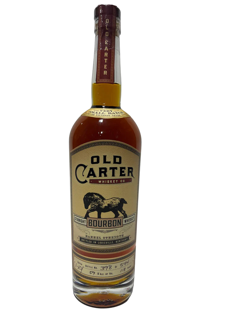 Old Carter Very Small Batch 1-KY Barrel strength Straight Bourbon 118 Proof Bottle 398 of 574 at CaskCartel.com