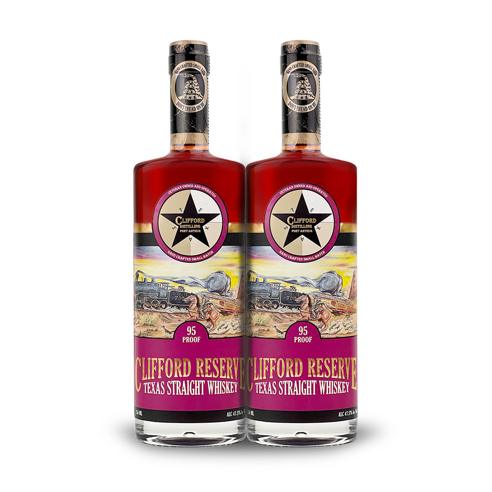 Clifford Distilling | Clifford Reserve: Texas Straight Whiskey (2) BOTTLE BUNDLE