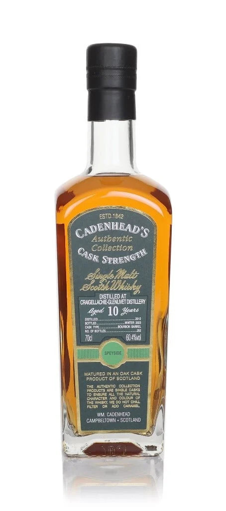 Craigellachie 10 Year Old 2012 - Cadenhead's Authentic Collection Single Malt Scotch Whisky | 700ML at CaskCartel.com