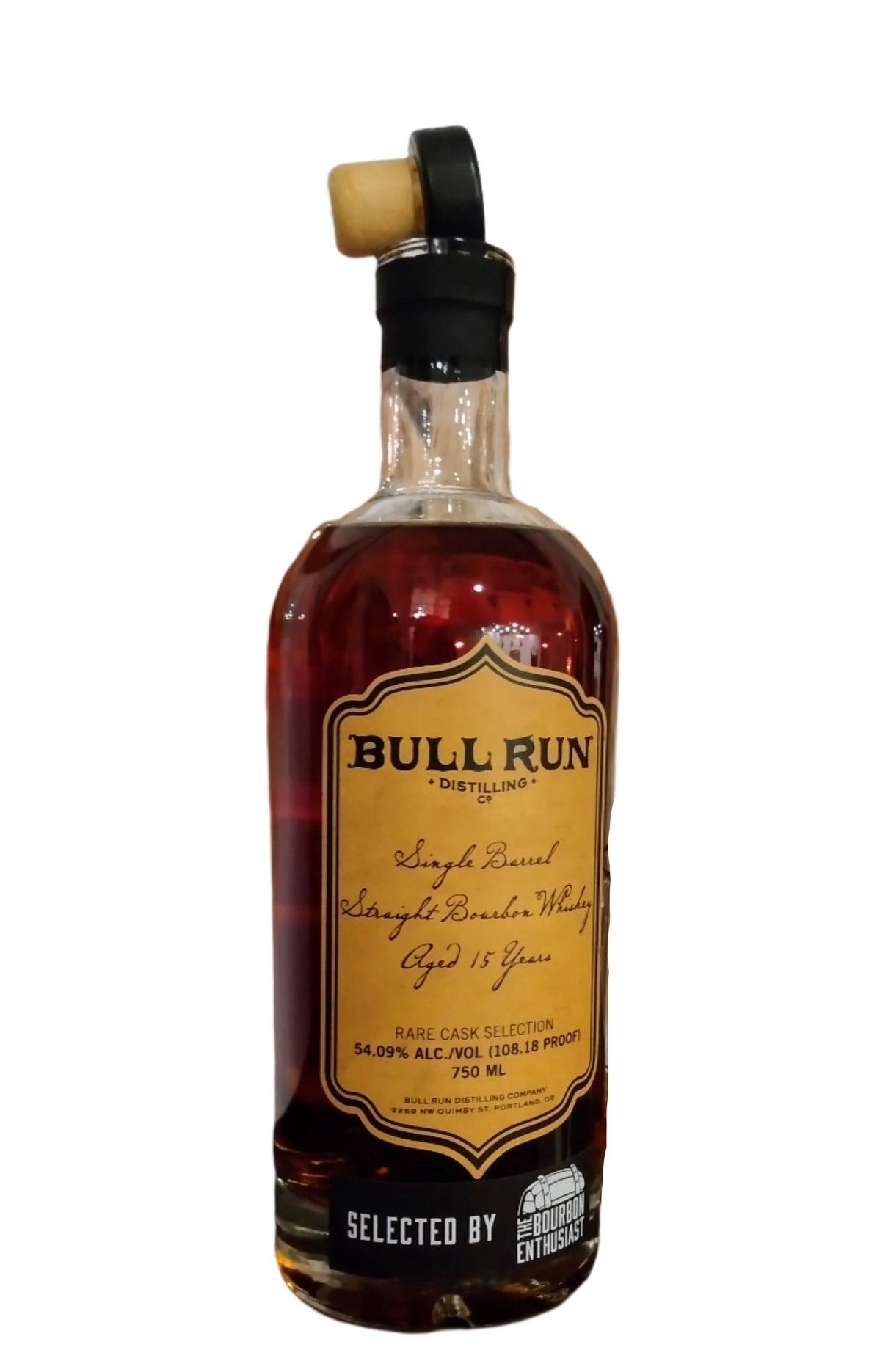 Bull Run 15 Year Bourbon Enthusiast Single Barrel Straight Bouron Whiskey at CaskCartel.com