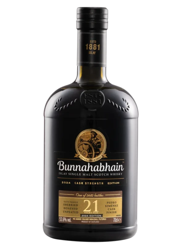 Bunnahabhain 21 Year Old 2024 Edition Cask Strength Bourbon Whiskey at CaskCartel.com