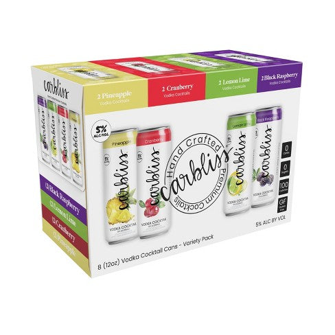 Cóctel variado de vodka Carbliss | 8x355ML