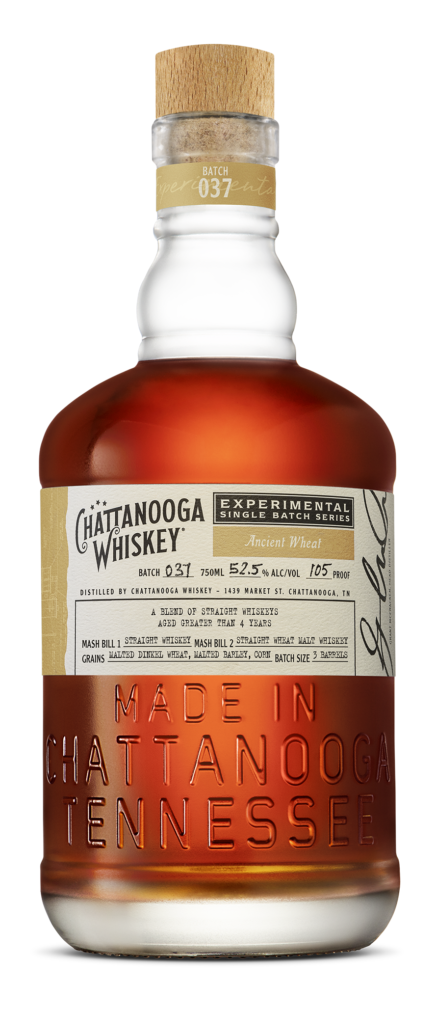 Chattanooga Whiskey Experimental Single Batch Series - Batch #37 Ancient Wheat American Whisky at CaskCartel.com