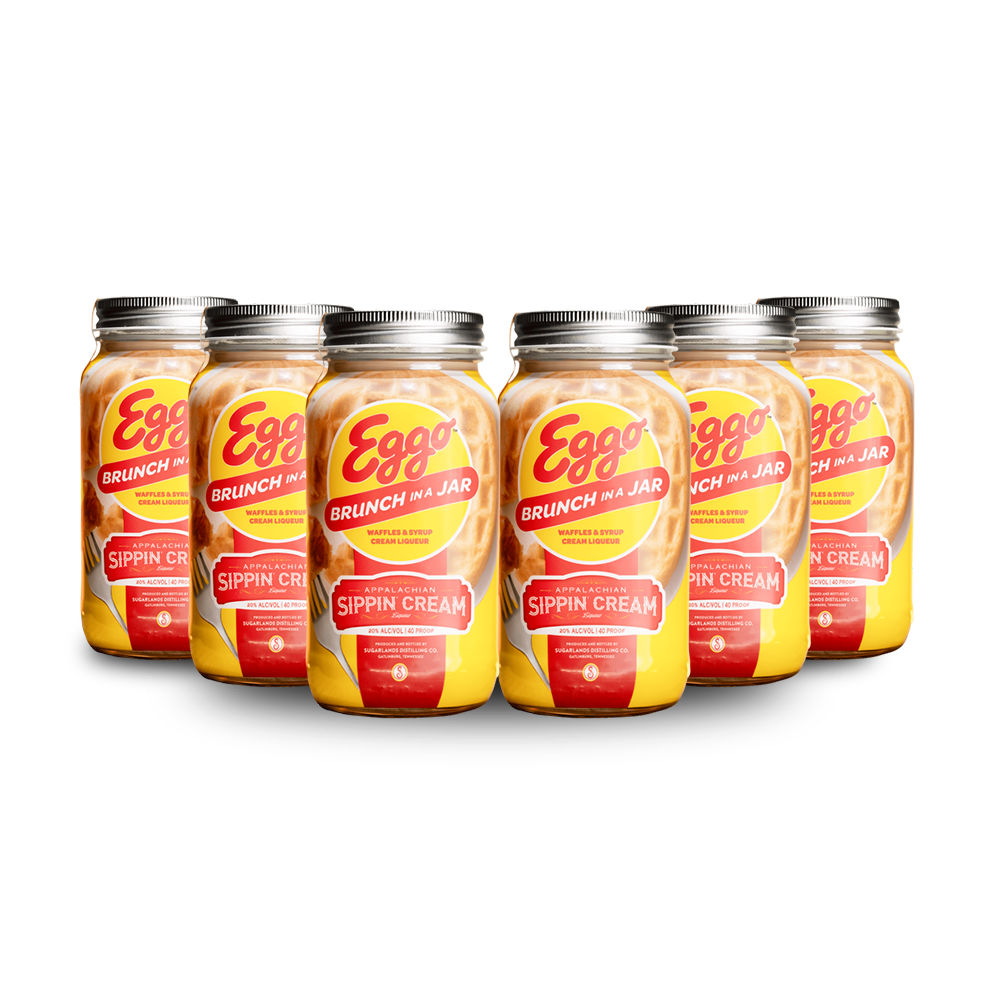 Sugarlands Shine | Eggo Nog Sippin’ Cream | Brunch in a Jar | Limited Edition 2023 | (6) CASE at CaskCartel.com