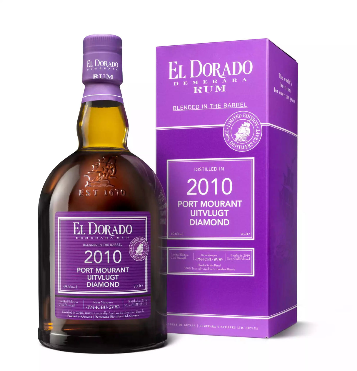El Dorado 2010 Port Mourant Uitvlugt Diamond Rum | 700ML at CaskCartel.com