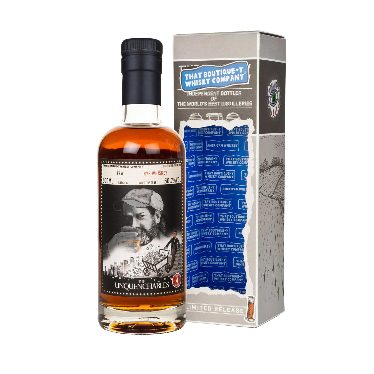 FEW Batch 6 TBWC Boutique-Y-Cinema 4 Year Old Rye Whiskey | 500ML at CaskCartel.com