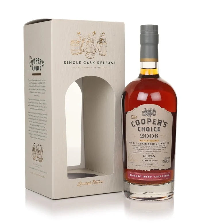 Girvan 2006 (The Vintage Malt Whisky Co Ltd.) The Cooper's Choice Scotch Whisky | 700ML at CaskCartel.com