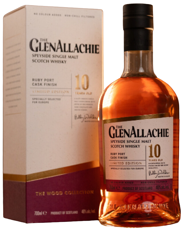 GlenAllachie 10 Year Old Ruby Port Cask Finish Speyside Single Malt Whisky 2024 Limited Edition 700ML at CaskCartel.com