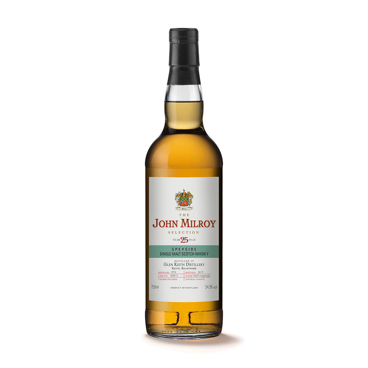 Glen Keith (John Milroy) The John Milroy Selection 25 Year Old 2019 Release Single Malt Scotch Whisky at CaskCartel.com