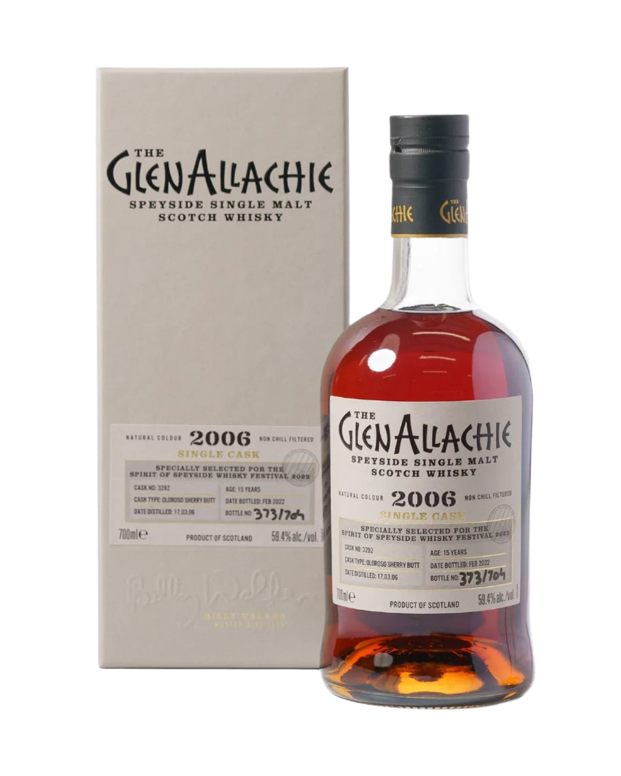 Glenallachie 2006 Selected by Billy Walker 15 Year Old 2022 Release (Cask #6606) Single Malt Scotch Whisky | 700ML at CaskCartel.com